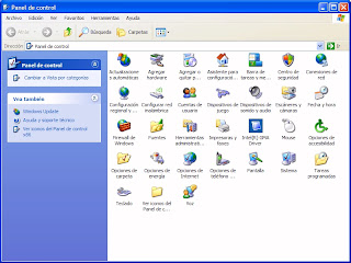 Ensamblar y Configurar el Equipo de Computo.: Panel de control de XP o ...